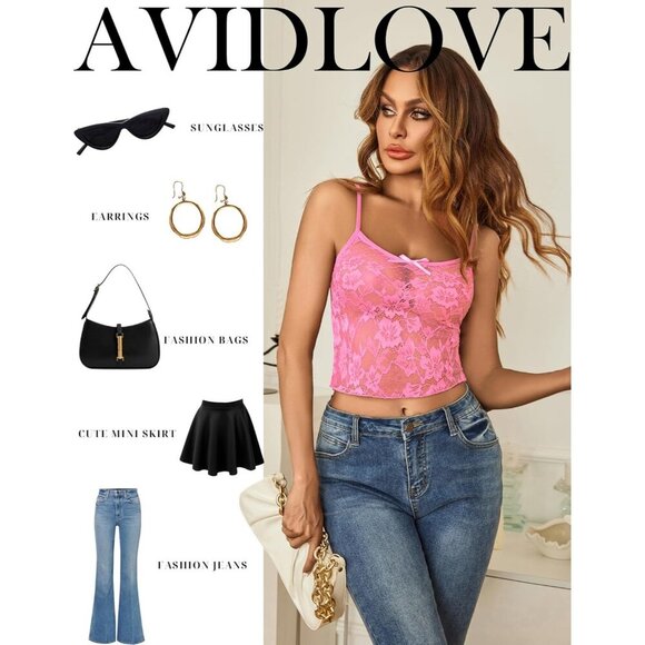 🆕Women Pink Lace Bra and Panty Set V Neck Baby doll 2 Piece Mesh Bralette Set - Picture 4 of 7